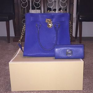 Blue Michael Kors Handbag